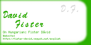 david fister business card